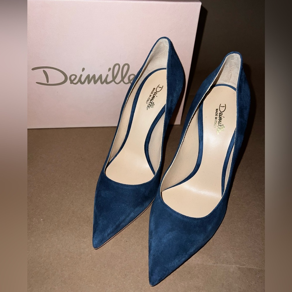 DEI MILLE Camiscio Navy suede pumps